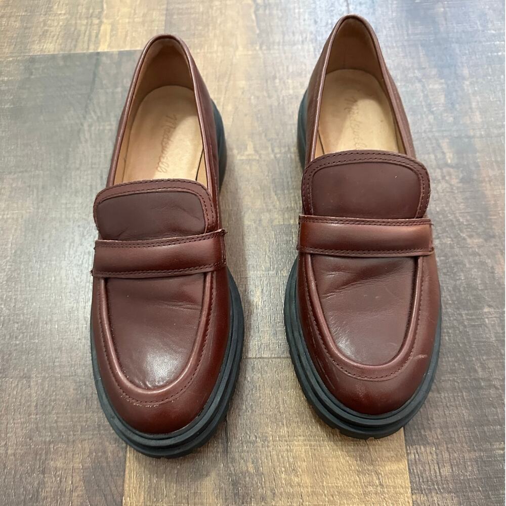 Madewell The Bradley Brown Leather Lugsole Loafers Size 8.5 - Picture 8 of 8